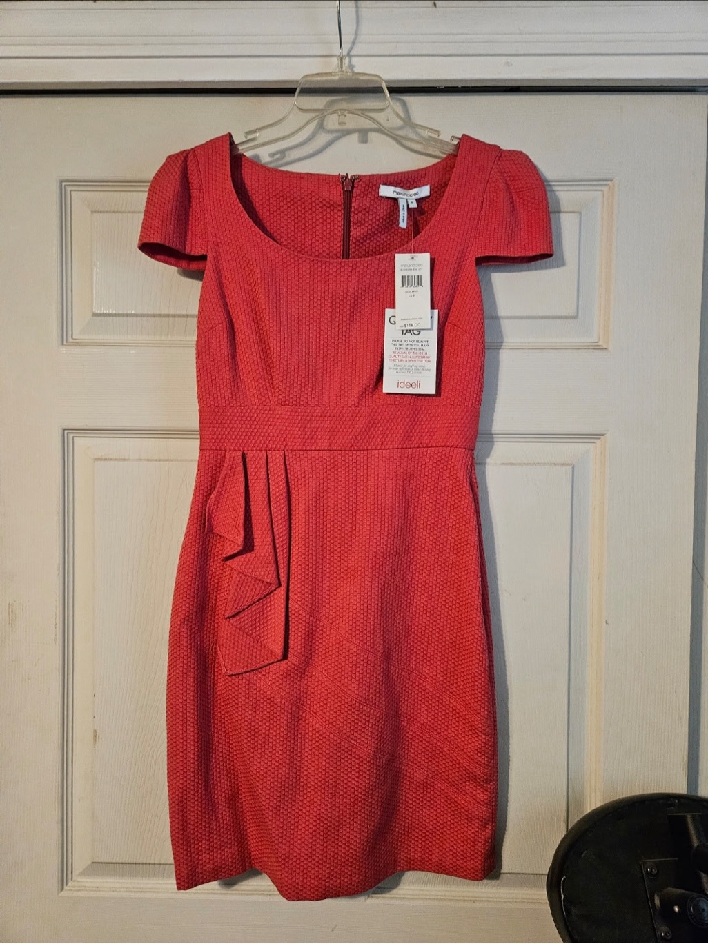 Max And Cleo Coral Tailored Cocktail Dress New With Tags Size 6 Summer